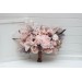 Wedding bouquets in dusty pink and blush pink colors. Bridal bouquet. Cascading bouquet. Faux bouquet. Bridesmaid bouquet. 5229
