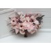 Wedding bouquets in dusty pink and blush pink colors. Bridal bouquet. Cascading bouquet. Faux bouquet. Bridesmaid bouquet. 5229