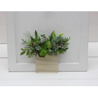 Succulent pocket boutonniere. Flower accessories. Pocket flowers. Square flowers. 5240