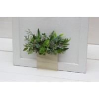 Succulent pocket boutonniere. Flower accessories. Pocket flowers. Square flowers. 5240