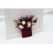 Pocket boutonniere in burgundy ivory color scheme. Flower accessories. Pocket flowers. Square flowers. 0040