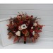 Wedding bouquets in rust burgundy white colors. Bridal bouquet. Faux bouquet. Bridesmaid bouquet. 5124
