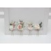  Set of 4 hair pins in beige white blush pink color scheme. Hair accessories. Flower accessories for wedding.  0028