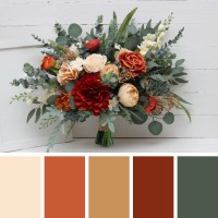 Rust ivory eucalyptus greenery bouquet. Dahlia bridal bouquet. Bridal bouquet. Faux bouquet. Bridesmaid bouquet. 5205