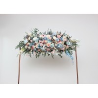 Summer wedding. Dusty blue blush pink yellow arch arrangement. Arch flowers. Fall wedding. Archway flowers. Pergola flowers. Wedding arch. 5259