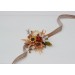  Wedding boutonnieres and wrist corsage  in orange rust beige color scheme. Flower accessories.5134