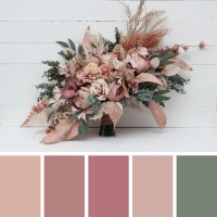 Wedding bouquets in dusty rose blush pink colors. Bridal bouquet. Faux bouquet. Bridesmaid bouquet. 5123