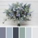 Wedding bouquets in dusty blue white sage green colors. Bridal bouquet.  Faux bouquet. Bridesmaid bouquet. 5061
