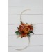  Wedding boutonnieres and wrist corsage  in cinnamon rust orange color scheme. Flower accessories. 5146