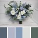 Wedding bouquet in dusty blue white colors. Bridal bouquet. Faux bouquet. Bridesmaid bouquet. 5015-1