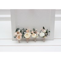  Wedding boutonnieres and wrist corsage  in  color scheme. Flower accessories. 5199