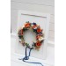 Rust navy blue ivory flower crown. Hair wreath. Flower girl crown. Wedding flowers. 5115