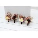 Wedding boutonnieres and wrist corsage  in terracotta brown gold cream color scheme. Flower accessories. 5105