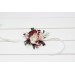 Wedding boutonnieres and wrist corsage  in burgundy pink white ivory color scheme. Flower accessories.5036