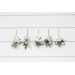  Set of  5 bobby pins in white color. Hair accessories. Hair pins. Flower accessories for wedding.  5288