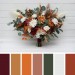 Bouquets in cinnamon ivory burgundy orange color theme. Bridal bouquet. Faux bouquet. Bridesmaid bouquet. 5287
