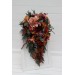 Bouquets in burgundy dusty rose terracotta rust color theme. Bridal bouquet. Faux bouquet. Bridesmaid bouquet. 5294