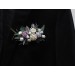 Lavender pocket flowers. Pocket boutonniere in lilac and white color scheme. Flower accessories. Square flowers. 5292
