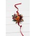  Wedding boutonnieres and wrist corsage  in burgundy dusty rose terracotta rust color scheme. Flower accessories. 5294