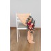 Aisle flowers in magenta peach coral scheme. Chair flowers. Sign flowers. Wedding flowers. Flowers for wedding decor. 5295
