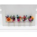  Set of  5 hair pins in  jewel-tone colors. Hair accessories. Flower accessories for wedding.  5187
