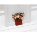 Pocket boutonniere in terracotta ivory orange color scheme. Flower accessories. Pocket flowers. Square flowers. 5312