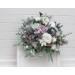 Bouquets in white lilac purple sage green color theme. Bridal bouquet. Faux bouquet. Bridesmaid bouquet. 5315