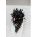 Bouquets in purple black navy blue burgundy silver green color theme. Bridal bouquet. Faux bouquet. Bridesmaid bouquet. 5320