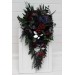 Bouquets in purple black navy blue burgundy silver green color theme. Bridal bouquet. Faux bouquet. Bridesmaid bouquet. 5320