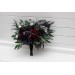 Bouquets in purple black navy blue burgundy silver green color theme. Bridal bouquet. Faux bouquet. Bridesmaid bouquet. 5320