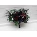 Bouquets in purple black navy blue burgundy silver green color theme. Bridal bouquet. Faux bouquet. Bridesmaid bouquet. 5320