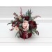 Burgundy blush pink centerpiece. Table decor. Wedding flowers in box. 5080