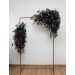  Flower arch arrangement in purple black navy blue burgundy silver green colors.  Arbor flowers. Floral archway. Faux flowers for wedding arch. Gothic wedding.  5320