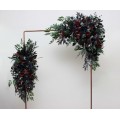  Flower arch arrangement in purple black navy blue burgundy silver green colors.  Arbor flowers. Floral archway. Faux flowers for wedding arch. Gothic wedding.  5320