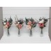 Mini bouquets for vases. Flowers for wedding decor. Dusty rose cream blush pink bouquet. Centerpiece. 5122