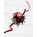 Pocket boutonniere in burgundy dusty rose color scheme. Flower accessories. Pocket flowers. Square flowers. 5293