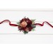 Pocket boutonniere in burgundy dusty rose color scheme. Flower accessories. Pocket flowers. Square flowers. 5293