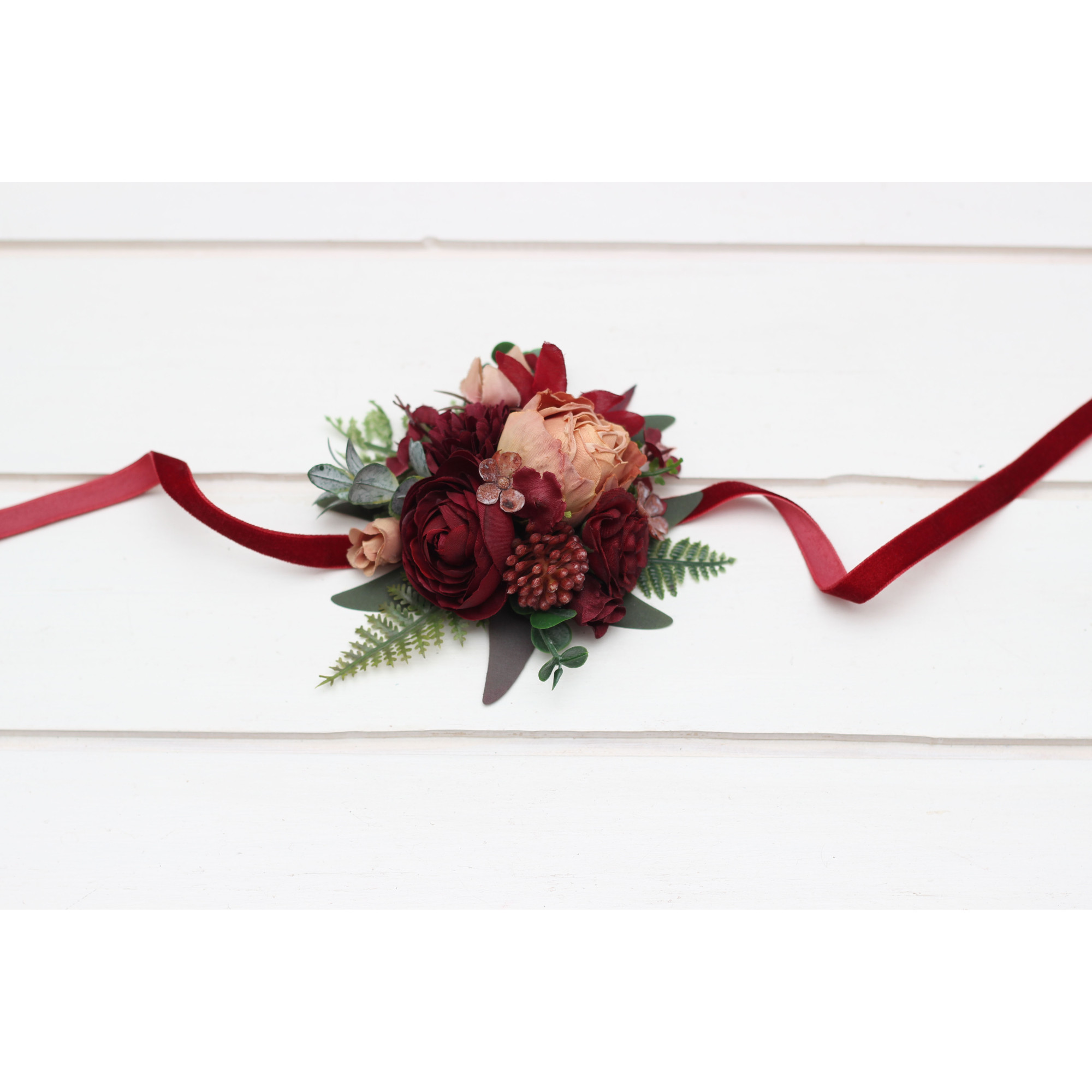 princess polly baby blue dress Burgundy & Dusty Rose Pocket Boutonniere – Faux Flower Accessories
