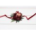 Pocket boutonniere in burgundy dusty rose color scheme. Flower accessories. Pocket flowers. Square flowers. 5293