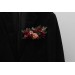 Pocket boutonniere in burgundy dusty rose color scheme. Flower accessories. Pocket flowers. Square flowers. 5293