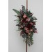  Flower arch arrangement in burgundy dusty rose colors.  Arbor flowers. Floral archway. Faux flowers for wedding arch. 5293