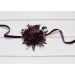  Wedding boutonnieres and wrist corsage  in purple burgundy gold color scheme. Flower accessories. 5223