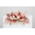  Flower arch arrangement in dusty rose cream colors.  Arbor flowers. Floral archway. Faux flowers for wedding arch. 5321