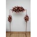  Flower arch arrangements in burgundy terracottacolors.  Arbor flowers. Floral archway. Faux flowers for wedding arch. 5121