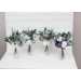 Mini bouquets for vases. Flowers for wedding decor. Dusty blue white bouquts. Centerpiece. 0508