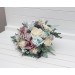 Bouquets in dusty purple pale turquoise cream color theme. Bridal bouquet. Faux bouquet. Bridesmaid bouquet. 5322