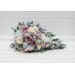 Bouquets in dusty purple pale turquoise cream color theme. Bridal bouquet. Faux bouquet. Bridesmaid bouquet. 5322