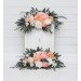  Flower arch arrangement in blush pink white peach yellow flowers colors.  Arbor flowers. Floral archway. Faux flowers for wedding arch. 5301