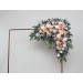  Flower arch arrangement in blush pink white peach yellow flowers colors.  Arbor flowers. Floral archway. Faux flowers for wedding arch. 5301