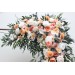  Flower arch arrangement in blush pink white peach yellow flowers colors.  Arbor flowers. Floral archway. Faux flowers for wedding arch. 5301